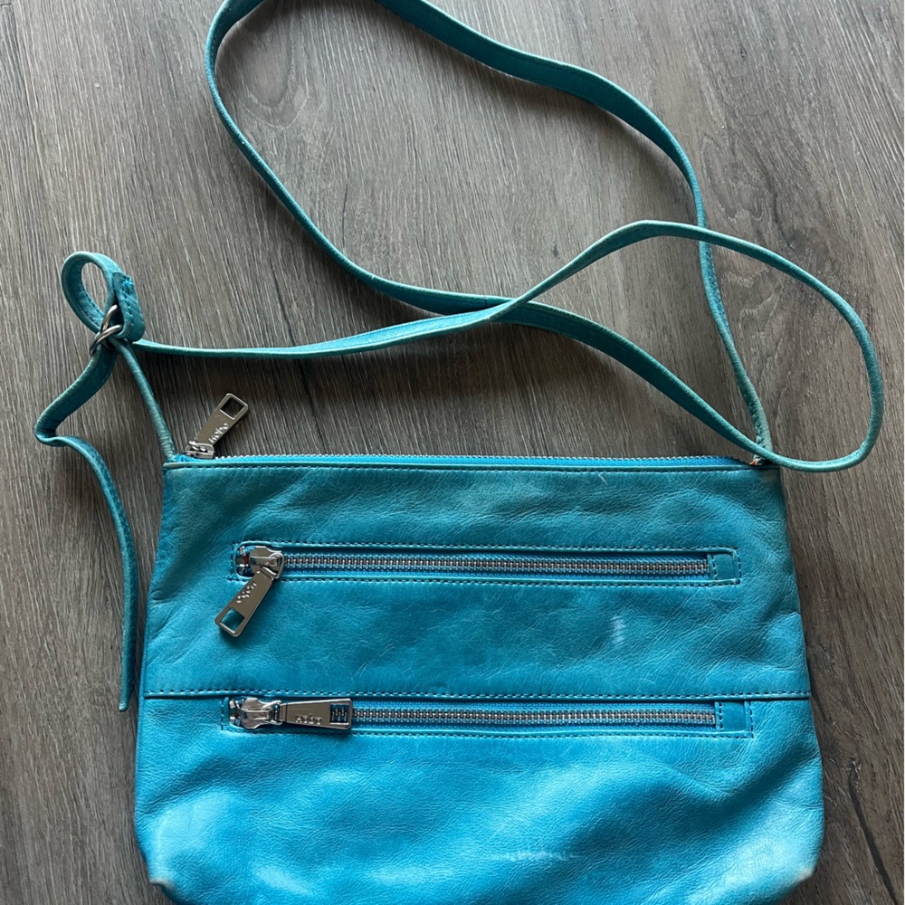 HOBO crossbody turquoise leather purse